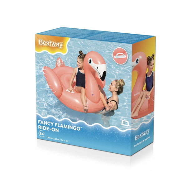 Bestway Inflatable Flamingo with Handles 138x107 cm +3 Years Beach & Pool 41525-2