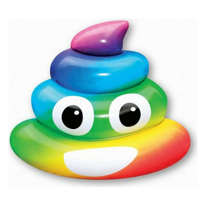 Air mattress Rainbow Poo (107 x 121 x 26  cm)-0