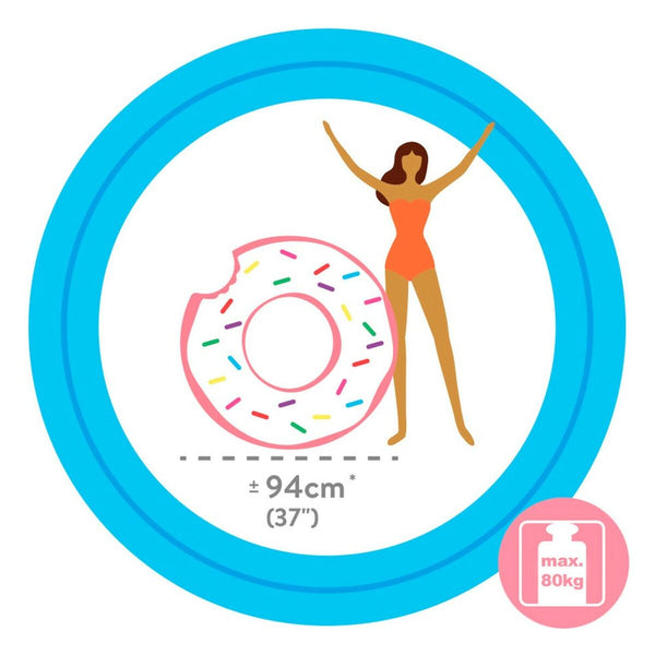 Inflatable Wheel Intex Donut Pink 107 x 99 x 23 cm (12 Units)-2